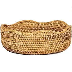 High Selling Sea Grass <b>Basket</b> Handcrafted Rounded <b>rattan</b> <b>Basket</b> Handmade Elegant For Home Kitchen <b>Storage</b> Holding Usage Low Moq - Product Image 3