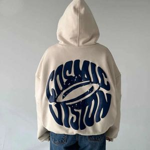 Personalizado para Puff estampado 500 Gsm Heavyweight mujer chándal 100% algodón Sudadera con capucha Streetwear Sudadera con capucha con cuello - Product Image 4