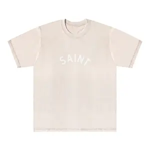 2025 personnalisé col rond goutte épaule lavage t-shirt Streetwear surdimensionné poids lourd 100% coton Vintage lavé t-shirt pour hommes - Product Image 2