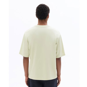 Camiseta de algodón de cuello redondo para hombre, corte holgado, premium, gruesa y lisa - Product Image 2