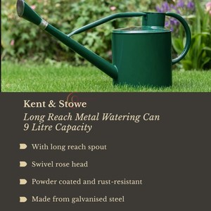 Top vente traditionnel fait à la main en métal de zinc arrosoir Long bec capacité de 8L finition enduite de poudre jardin écologique - Product Image 2