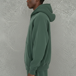 เสื้อสเวตเชิ้ตมีฮู้ดแบบมีซิปสำหรับผู้ชายเสื้อสเวตเชิ้ตลำลองสีพื้นระบายอากาศได้ดี - Product Image 6