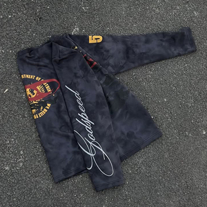 T-shirts à manches longues pour hommes, col rond, imprimés DTG tie-dye personnalisés, grande taille, haute qualité, vente en gros 2026 - Product Image 3