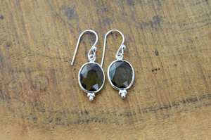<b>Green</b> Amethyst Quartz 925 Sterling Silver Oval Hook <b>Earrings</b> Handmade Gemstone Jewelry Gift For Women - Product Image 2