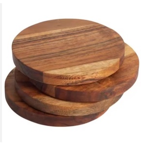 Posavasos de piedra y madera gris de lujo para regalo de inauguración de la casa para bebidas Pieza de la mejor calidad y soporte y posavasos de color oscuro - Product Image 6