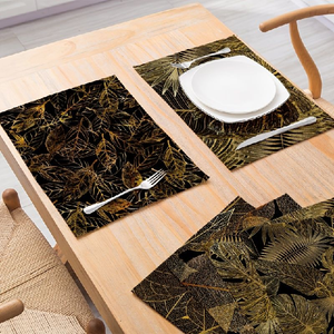 Tapis de Table tendance moderne, lavable sur mesure, écologique, OEM 100% coton biologique certifié GOTS professionnel pour la salle à manger - Product Image 4