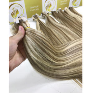 Personnalisable Super Double Couleur Claire 2 Tons Blonde HD Lace Front Perruques Sans Colle Meilleure Qualité Extensions de Cheveux Humains Grand Stock - Product Image 6