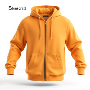Sweat à capuche zippé décontracté pour hommes Veste polaire confortable et chaude Streetwear moderne Couleur unie Automne Hiver Techniques de teinture unie - Product Image 1