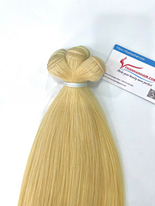 ผมต่อแบบ100% ผมบริสุทธิ์จากเวียดนามสองชั้นสีบลอนด์ทำจากผ้าธรรมชาติ - Product Image 6