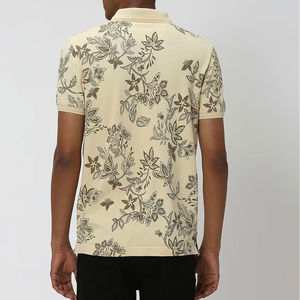 Polo sublimado de manga corta ajustado de color sólido hecho a medida para hombre, novedad de venta al por mayor - Product Image 2