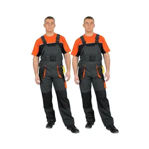 Workwear cobertura de trabalho, babador e cinta de trabalho calças geral garagem multi-bolso macacão mecânico