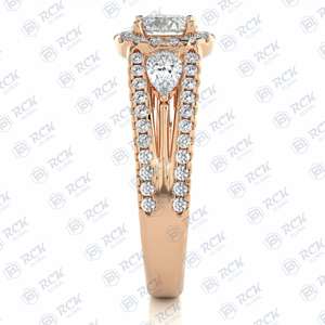 แหวนเพชรโมอิสทรงกลม1.00สำหรับผู้หญิงของขวัญวันครบรอบและวันเกิดสำหรับคนที่คุณรัก - Product Image 2