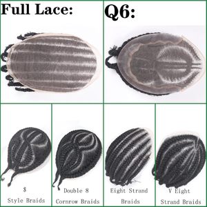 <span class=keywords><strong>Afro</strong></span> Vlecht Toupet voor Mannen, Cornrows Vlecht Haarstukken, HD Kant Dunne Huid Haarvervangend Systeem, Haarunits, Vlechtpruik - Product Image 3