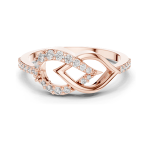 Bague élégante pour femme avec diamant de laboratoire Infinity, 0,251 CT, clarté VVS-VS EF, or 18 carats, 14 carats, 10 carats et argent 925, rose, jaune - Product Image 2