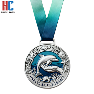 Médaille de Sauvageutre de la Conservation de la Vie Marine en Métal Émaillé, Plaqué Or, Style Professionnel 3D, Logo Personnalisé, Fabrication sur Mesure depuis 20 Ans - Product Image 3