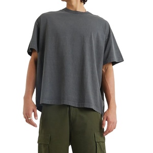 Camisetas con Logotipo Personalizado, Corte Holgado para Hombre, Oversize para Mujer, Algodón Orgánico, Algodón Liso, Manga Corta, Estilo Vintage, Alta Calidad 2026 - Product Image 1