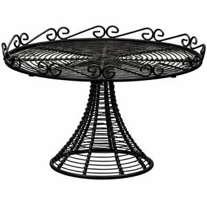 Soporte para Pastel de un Solo Nivel, de Alambre de Hierro Vintage, Ecológico, Apto para Lavavajillas, con Acabado Negro, para el Hogar, Bodas, Fiestas de Cumpleaños, Decoración de Mesa - Product Image 4