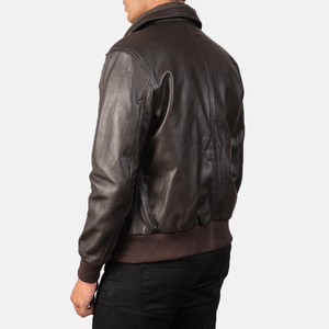 Blouson aviateur en cuir de vachette véritable pour hommes édition limitée style vintage fermeture à glissière épaisse pour veste d'hiver pour hommes - Product Image 4