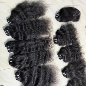 Extensions de cheveux humains vierges Remy wefted en vison indien brut non transformé du fournisseur de confiance Paquets de couleur naturelle - Product Image 6