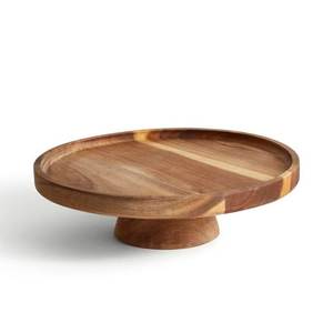 Luxury 1 Piece Handmade Nested Acacia Wood Round Cake Stand Set Dessert Pedestal Buffet Food Riser Party Serving <b>Tray</b> - Product Image 2