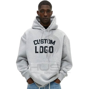 Sweat-shirt à capuche surdimensionné en molleton épais 500 GSM pour homme, coton/polyester, logo personnalisé imprimé, épaules tombantes, taille 6XL, hiver - Product Image 3