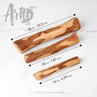 Jouets à mâcher pour chiens en laine brune écologique faits à la main ArtisRaw, modèle VD041, fabriqués au TN