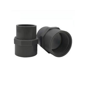 ข้อต่อตรง UPVC แบบตัวเมีย สำหรับเชื่อมต่อท่อพลาสติกอย่างแน่นหนา  อะแดปเตอร์เกลียว Bspp ตัวเมีย เป็น Npt ตัวผู้  วัสดุพีวีซี - Product Image 1