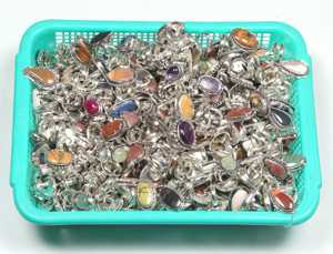 High Quality Modern Collection Indian Brass Material Assorted <b>Crystal</b> Gemstone Geometric Shape Handmade <b>Ring</b> Fashion Jewelry Lot - Product Image 4