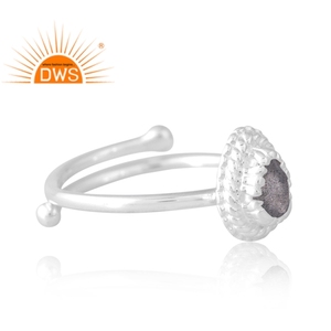 Latest Selling Silver Natural <b>Labradorite</b> Gemstone <b>Ring</b> Custom Jewelry Manufacture For Women Gift For Her - Product Image 4