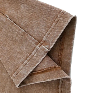 Streetwear personnalisé sérigraphie pierre lavé t-shirt soleil fondu surdimensionné Vintage coton graphique poids lourd t-shirt hommes - Product Image 3