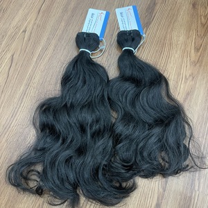 Super doble dibujado a granel de alta calidad de pelo virgen crudo 100% Remy cabello humano sin mezcla de fibra sintética disponible de 6 a 40 pulgadas - Product Image 4