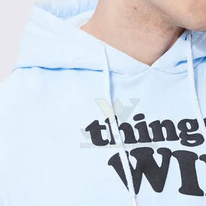 Sweats à capuche d'impression bouffante de haute qualité du fabricant pakistanais pour hommes Meilleur style vêtements d'hiver avec col à capuche motif solide - Product Image 6