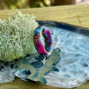 แหวนเรซิ่นอะคริลิกรูปทรงกลม แหวนทำมือ แหวนแห่งความรัก เครื่องประดับสำหรับงานปาร์ตี้ผู้หญิง ขายส่งราคาดีที่สุด - Product Image 1