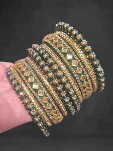 New Design Indian/Pakistan Inspired Women's Fashion <b>Bangles</b> Wholesale Price Churiya <b>Sets</b> Elegant Jewellery Design - Product Image 2