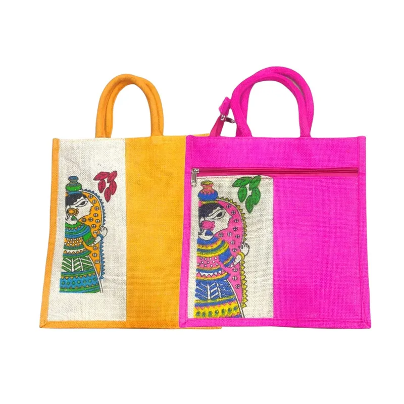 Moderniza las bolsas de compras de yute ecológicas Bolsas sostenibles naturales duraderas Artículos hechos a mano de yute Elegancia elegante de Bangladesh