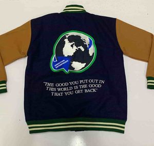 Veste universitaire en satin de coton personnalisée de grande taille pour les hommes d'hiver respirante et imperméable avec patchs de broderie fermeture à glissière - Product Image 6