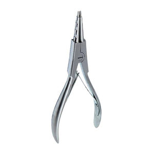 Alicates planos redondos con mango liso de acero inoxidable alemán, alicates de doble resorte para hacer joyas, alicates de bucle y envoltura de alambre - Product Image 5