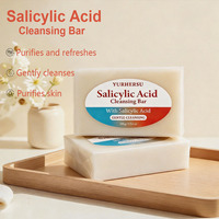 Savon Nettoyant Doux à l'Acide Salicylique, Glycérine, Beurre de Karité, Cocoate de Sodium, Palmate de Sodium pour le Contrôle du Sébum et le Nettoyage des Pores