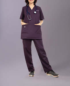 Uniformes Médicos de Tela Elástica Cómoda de Alta Calidad, Conjuntos de Uniformes Médicos de Mezclilla Unisex para Verano - Product Image 6