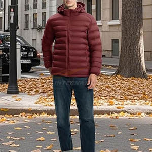 Hot-Selling <b>Mens</b> Puffer <b>Jacket</b> with Detachable Hood Water-Resistant <b>Lightweight</b> Quilted Coat with 4 Pockets OEM/ODM Custom - Product Image 6