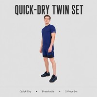 Ensemble de costume professionnel pour homme en deux pièces, couleur personnalisée, été, t-shirt à manches courtes et short, écologique et respirant