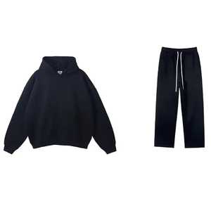 Wholesale Sweat <b>Jogger</b> Suits Two Piece 100% Cotton <b>Slim</b> <b>Fit</b> Winter <b>Men</b> Streetwear Sweatsuit Stacked Tracksuit 2025 - Product Image 6