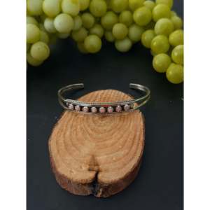 Zuni กำไลข้อมือแฟชั่นทำด้วยมือสีชมพูหอยสังข์และเงินสเตอร์ลิง - Product Image 1