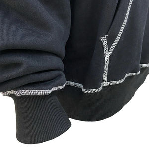 Ensemble de vêtements de sport coupe ajustée en polaire technique pour hommes en gros 100% survêtement en coton avec pantalon empilé et sweat à capuche écologique - Product Image 5