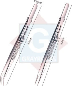 Pince à épiler antidérapante en acier inoxydable pour bijoux en diamant pour ramasser des outils de bijoux - Product Image 3