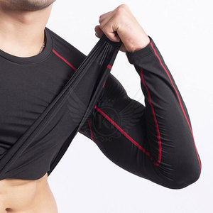 Gran oferta de camisetas deportivas informales de manga larga para hombre, camisetas de manga larga 100% de algodón orgánico 2024 para hombre - Product Image 4