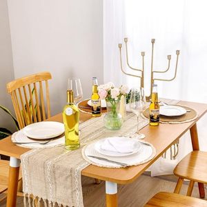 Handcrafted Jute Beaded Placemats American Design Dining <b>Table</b> <b>Mat</b>/Pad Wedding Christmas Decoration Family Gatherings/Parties - Product Image 3