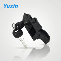 YX-SLDK-70 Loquet à bascule noir en plastique étanche et durable avec poignée dissimulée et clés