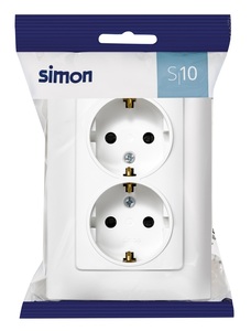 ฐานคู่พร้อม TT สีขาว S10 (Simon FF1091459030) - Product Image 1