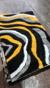 Alfombra Adiva Moderna de Pelo Largo con Diseño de Rompecabezas, Resistente a las Manchas, Fabricada a Máquina, de Poliéster, para Uso Comercial en Sala de Estar - Product Image 2
